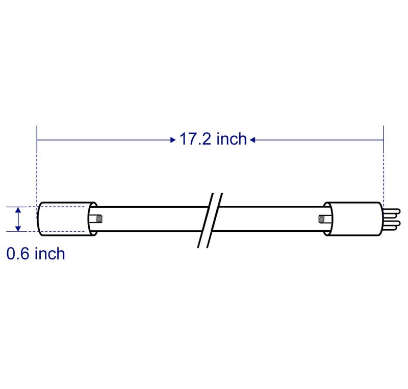 HQUA-TWS-12L 55W UV Bulb 2 Pack, 4 pin, fit for TWS-12/121 System. - Image 2